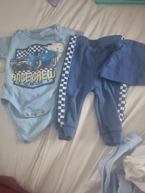 Blue 'Race Crew' Toddler Matching Set - 3-Piece